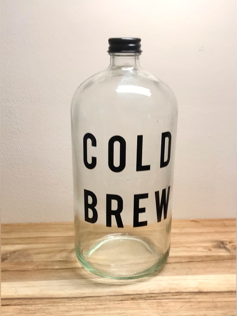 TARGET Cold Brew Labeled Med Glass Jug Reusable Container Twist Cap Lid